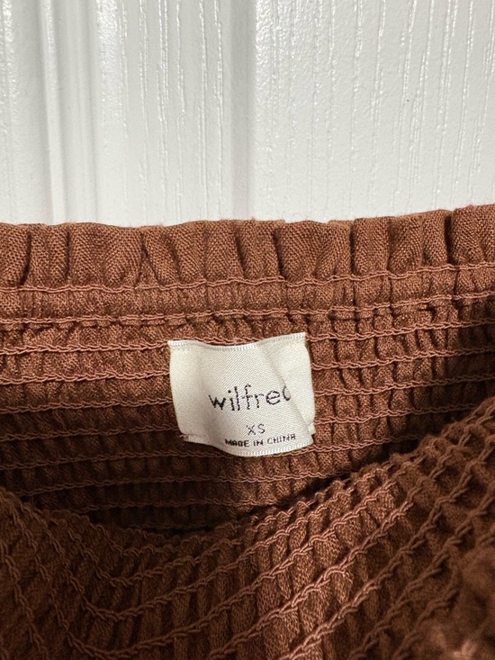 Wilfred Rust-Brown Smocked Strap Dress - Picture 2 of 4